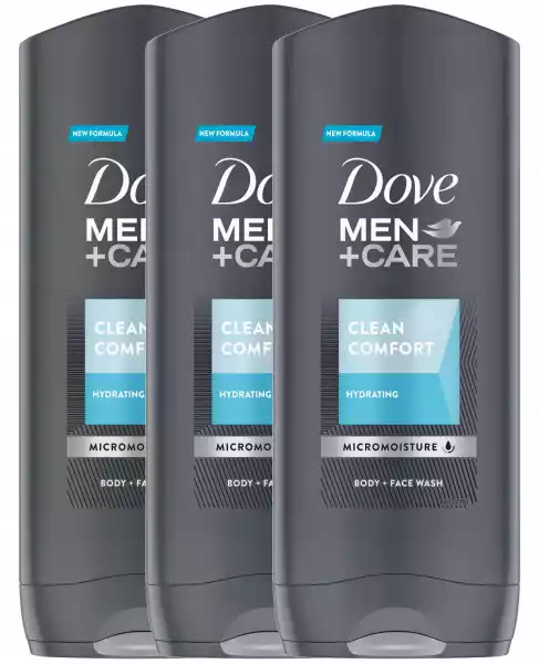 Dove Men Care Clean Comfort Żel Prysznic 3 X 400Ml