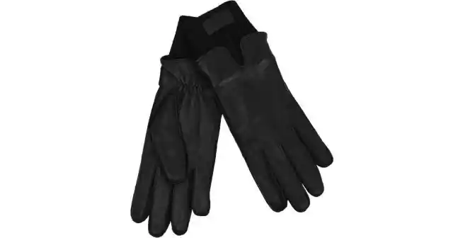 Ugg Leather Tech Knit Cuff Glove 20041-Blk M Szary