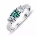 Inna marka 925 Silver Ring With Total 1.0Ct Real Moissanite