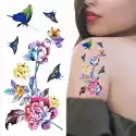 inny Tatuaż Zmywalny Tymczasowy Motyw Kwiaty Motyle