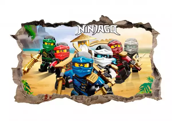 Naklejka Plakat Na Ścianę Lego Ninjago 3D Xl