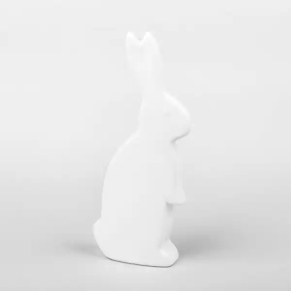 Figurka Z Porcelany Biały Zając Wielkanoc