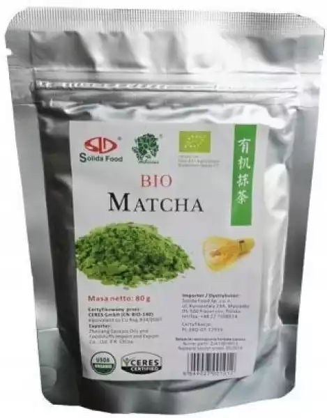 Herbata Matcha Zielona Ekologiczna Solida Food 80G