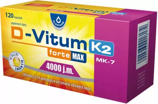 D-Vitum Forte Max 4000J.m.+K2 120 Kapsułek