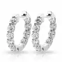 Inna marka 375 White Gold Earring With Total 2.0Ct Moissanite