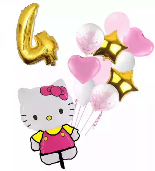 Zestaw Hello Kitty Urodziny Cyfra 4