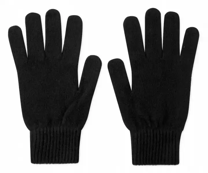 Czarne Rękawiczki Męskie Ciepłe Zimowe Klasyczne