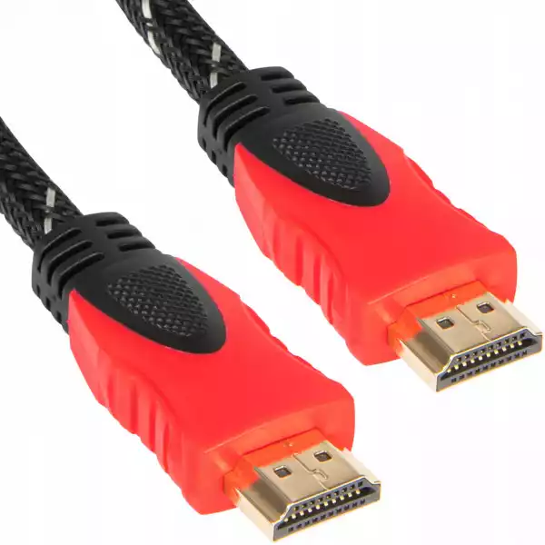 Kabel Przewód Hdmi 2.0 Full Hd Uhd 4K 3D Oplot 1M