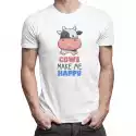 inna Koszulka Z Krową Śmieszna Cows Make Me Happy