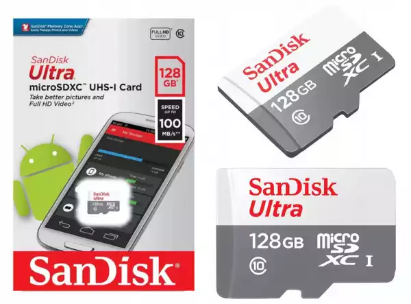 Karta Pamięci Sandisk Ultra Microsd 128Gb+Adapter