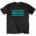 inna Muse Light Blue Logo Black T-Shirt