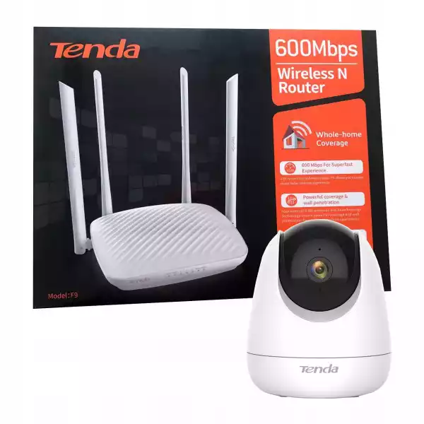 Tenda Zestaw Router Wifi F9 Kamera Full Hd