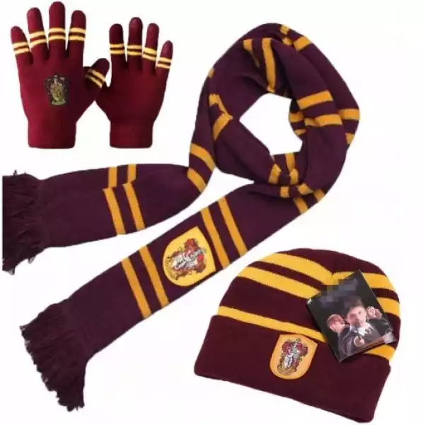 Rękawiczki Szalik Czapka Harry Potter Gryffindor