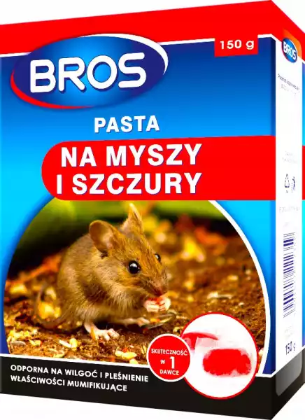 Bros Pasta Trutka Na Myszy Szczury Gryzonie 150G