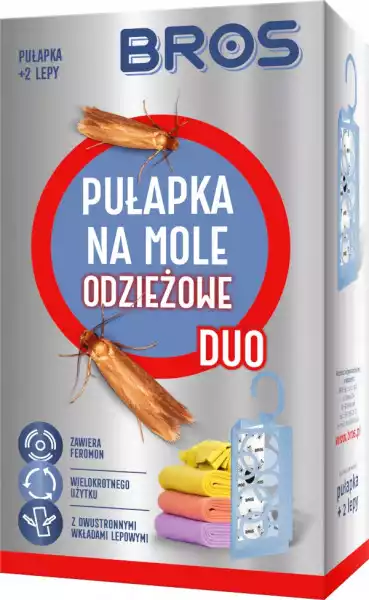 Bros Pułapka Na Mole Odzieżowe Duo +2 Wkłady