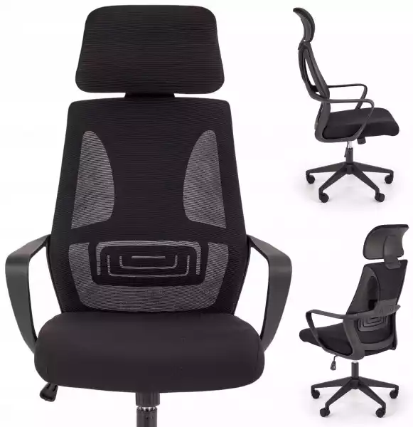 Fotel Valdez Czarny Biurowy Obrotowy Krzesło