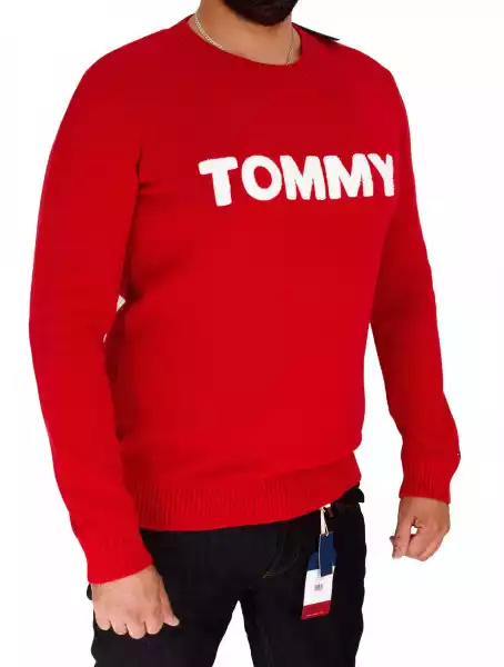 Tommy Hilfiger Jeans Sweter Męski Logo C-Neck Xxl