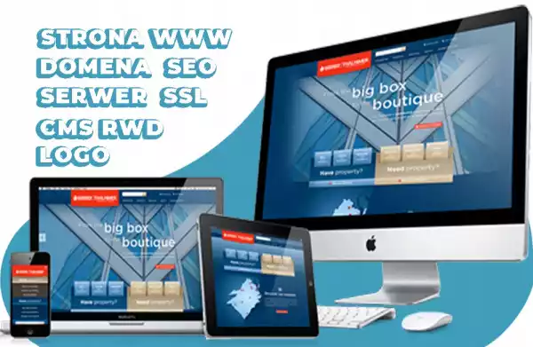Strona Www +Serwer+Ssl +Domena Rwd +Logo +Seo +Cms