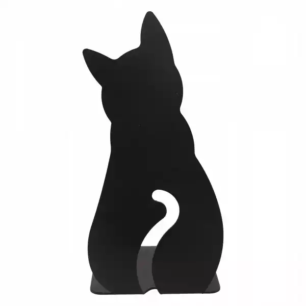 Podpórka Do Książek Kot, Czarny Strukturalny