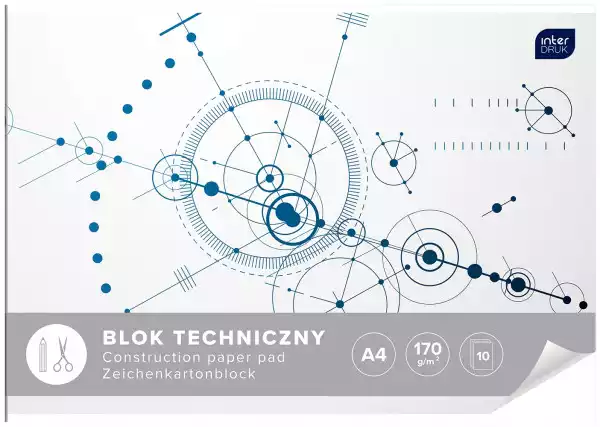 Interdruk Blok Techniczny Biały A4 10 Kartek