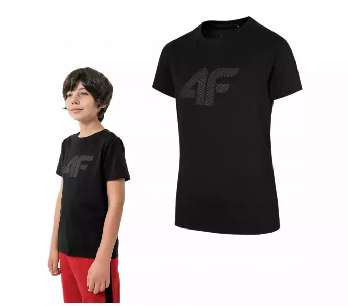 4F T-Shirt Chłopięcy Z Nadrukiem Bawełna Jtsm002