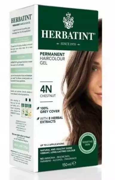 Herbatint Trwała Farba Do Włosów Kasztan 4N