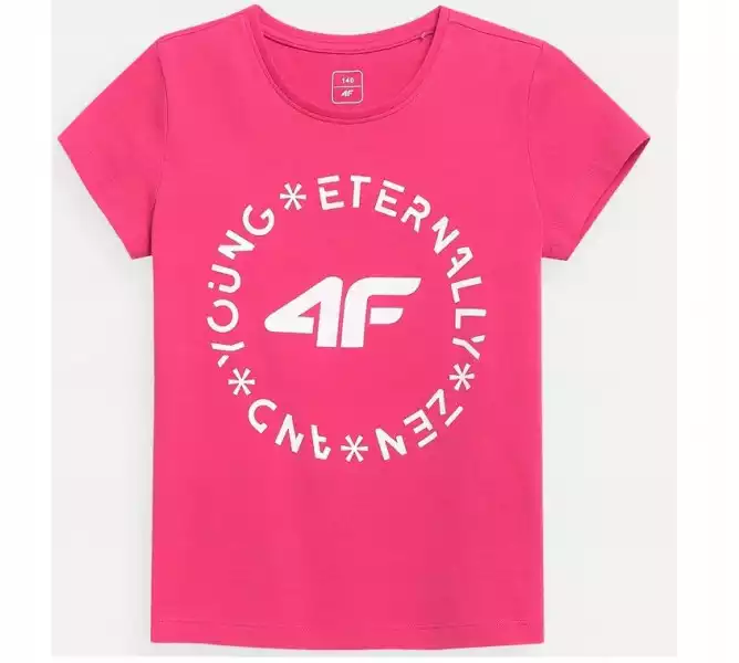 4F Koszulka Dziewczęca Junior Różowa Jtsd005 164