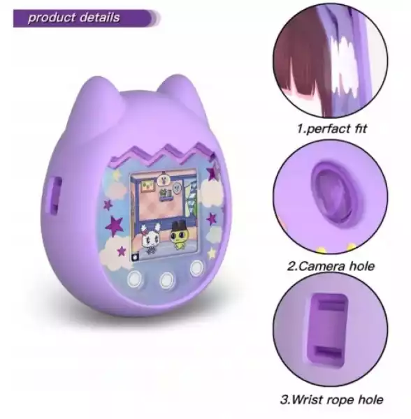 Liquid Tamagotchi Silicone Case Purple