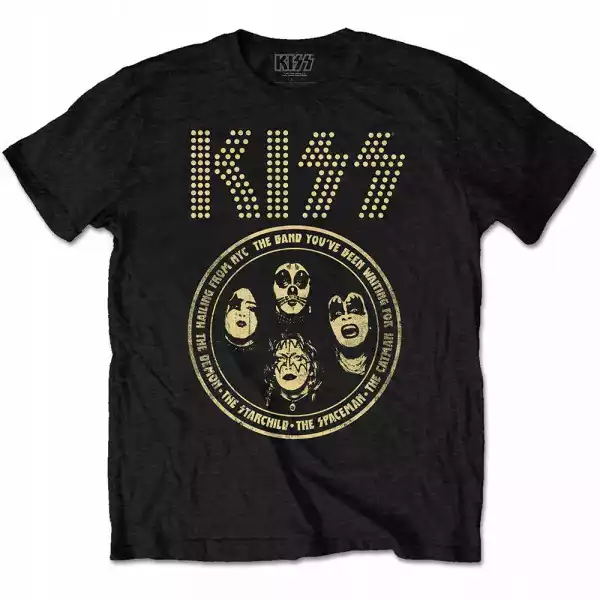Kiss Band Circle Black T-Shirt