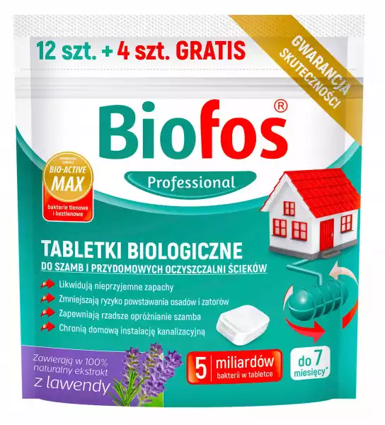 Biofos Tabletki Do Szamba Oczyszczalni 12+4