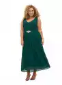 Zizzi Cudowna Długa Zielona Sukienka 753A 52