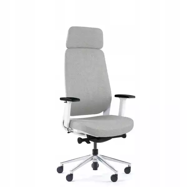 Ergonomiczny Fotel Biurowy Regulacje Biały Design