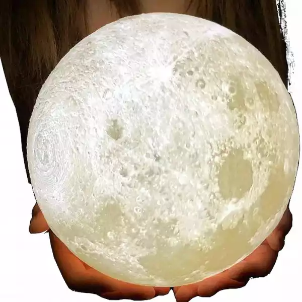 Lampa Księżyc Xxl Moon 3D Lampka Nocna Led