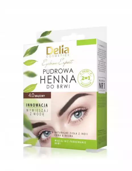 Delia Pudrowa Henna Do Brwi 4.0 Brązowy 4 G