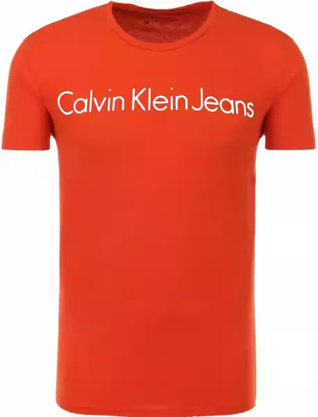 Męska Koszulka Calvin Klein Ck Pomarańczowa Roz M