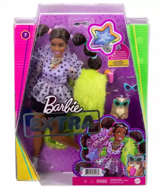Barbie Extra Moda Lalka Jeż W Okularach Gxf10