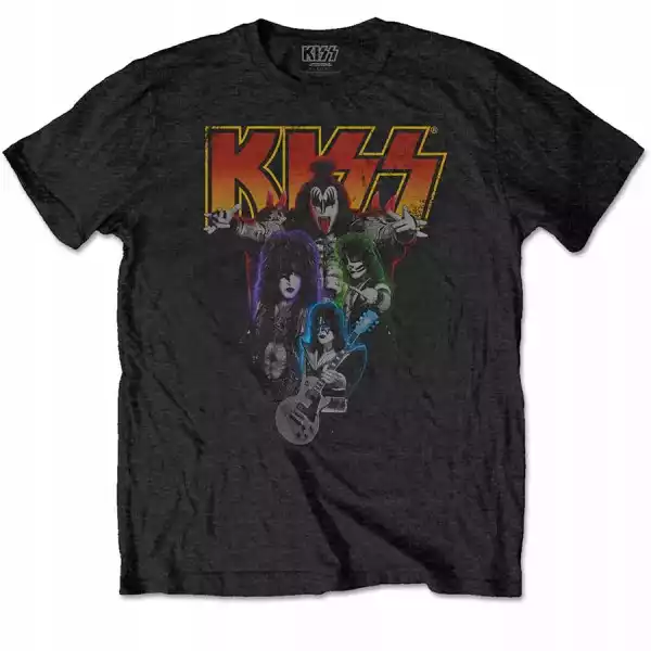 Kiss Neon Band Black T-Shirt