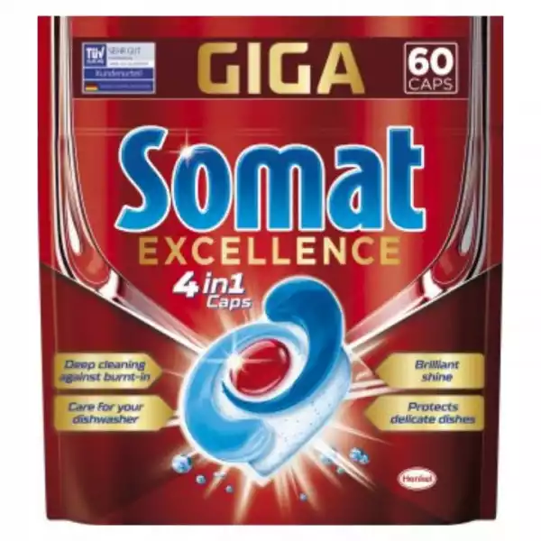 Somat Excellence Tabletki Zmywarki 4W1 60Szt