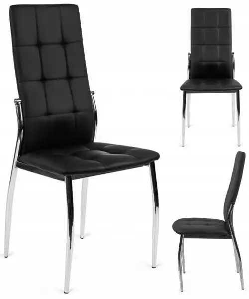 Krzesło Kuchenne M902 Czarny Ekoskóra Do Kuchni