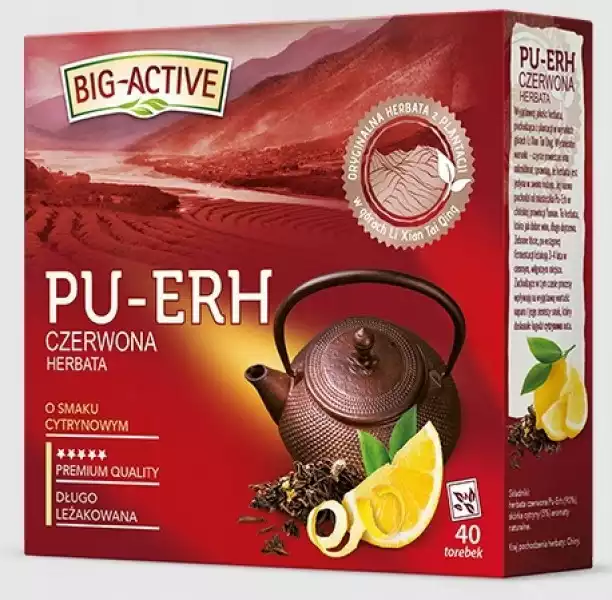 Herbata Czerwona Big-Active Pu-Erh Cytryna 40 Tor