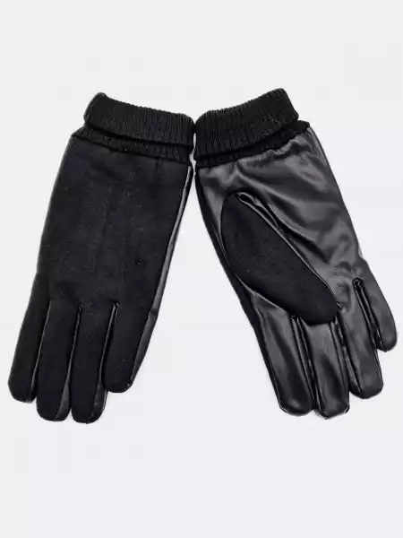 Rękawiczki Męskie Zimowe Ciepłe Czarne 26