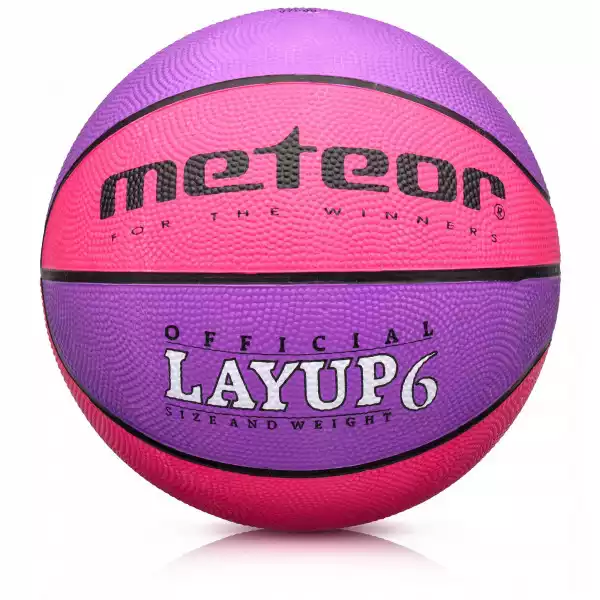 Piłka Koszowa Do Koszykówki Meteor Layup #6 Różowa
