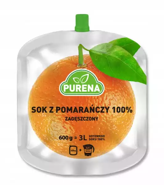Sok Pomarańczowy 100%( Zagęszczony)Purena 3L/600G