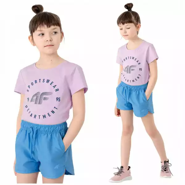 4F Koszulka Dziewczęca T-Shirt Dziecięcy Jtsd003