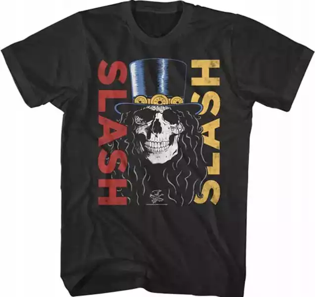 Slash Double Slash Skull Black T-Shirt