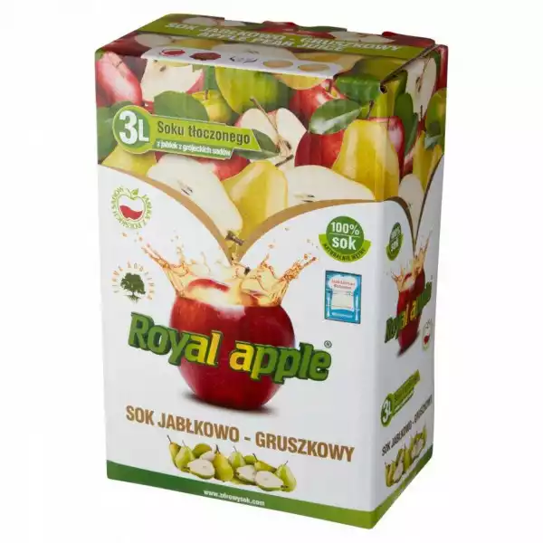 Sok 100 % Royal Apple Jabłkowo-Gruszkowy 3 L