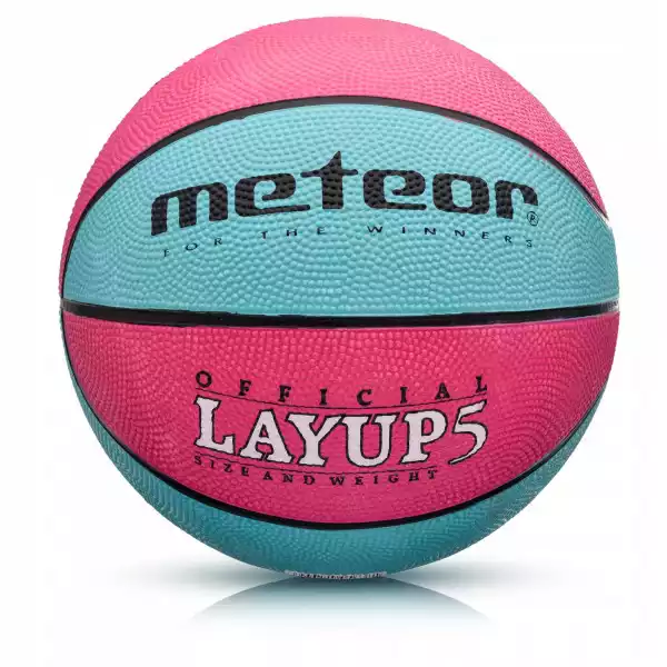 Piłka Koszowa Do Koszykówki Meteor Layup #5 Różowy