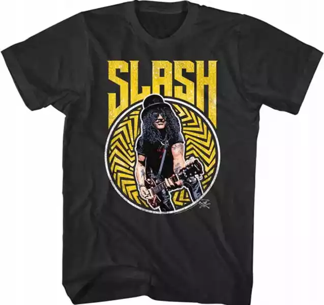Slash Bold N Yellow Black T-Shirt