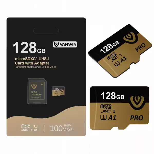 Vanwin Karta Pamięci Microsd 128Gb 100Mb/s C10
