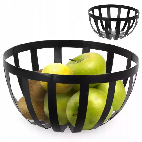 Koszyk Na Owoce Warzywa Kosz Metalowy Czarny Loft